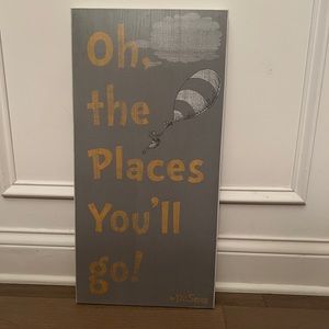 Dr. Seuss Wooden Art Work “Oh, the Places You’ll go!”